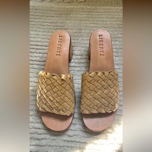 Liberte leather woven mules. Brand new never worn. Beautiful woven leather